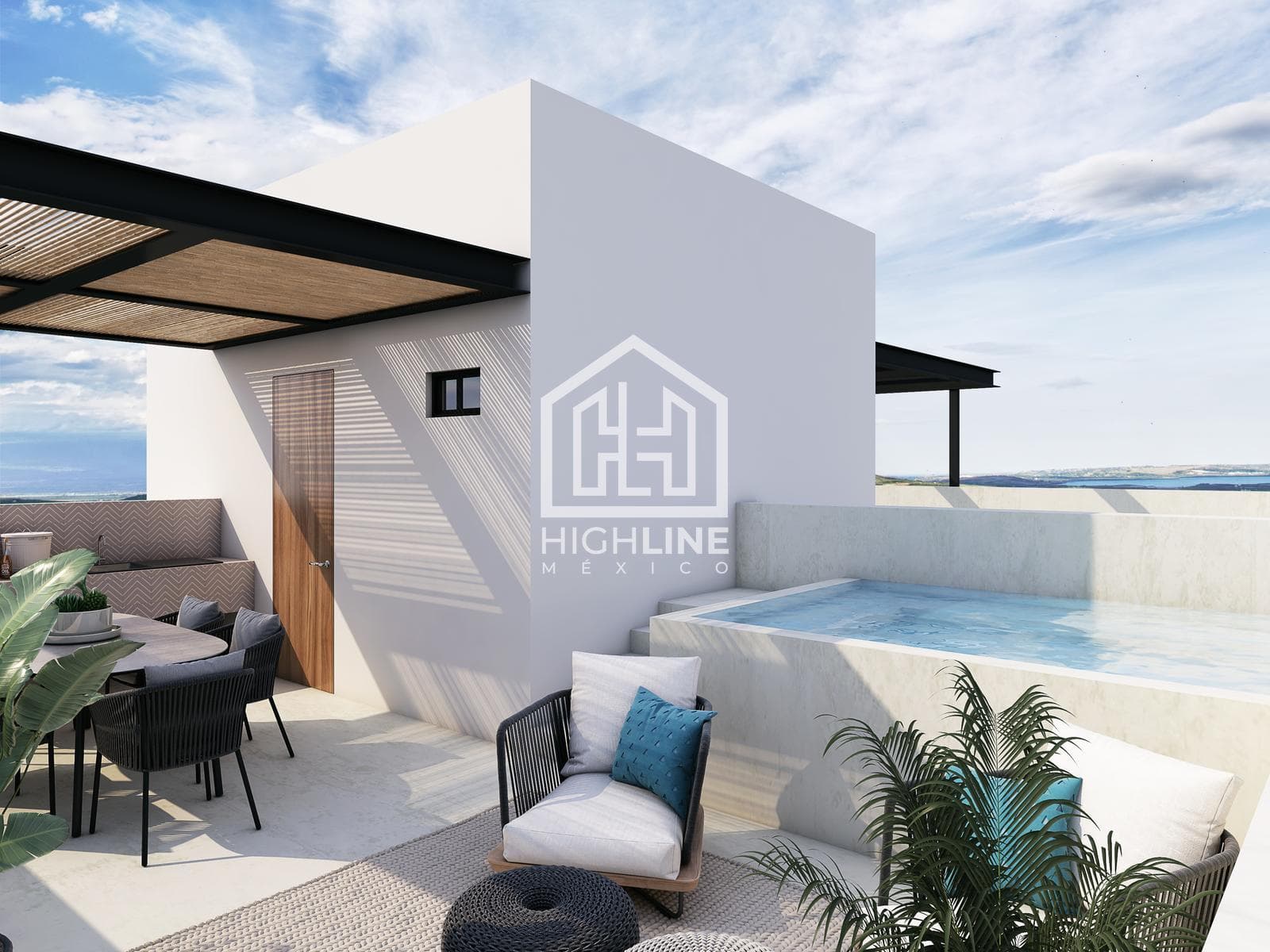 3-Bedroom House for Sale in Playa del Carmen with a Rooftop and Private Pool