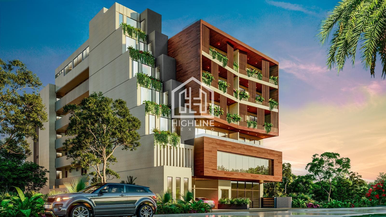 STUDIO APARTMENT WITH TERRACE FOR SALE. PUERTO MORELOS. ROOFTOP, GYM, AND POOL.