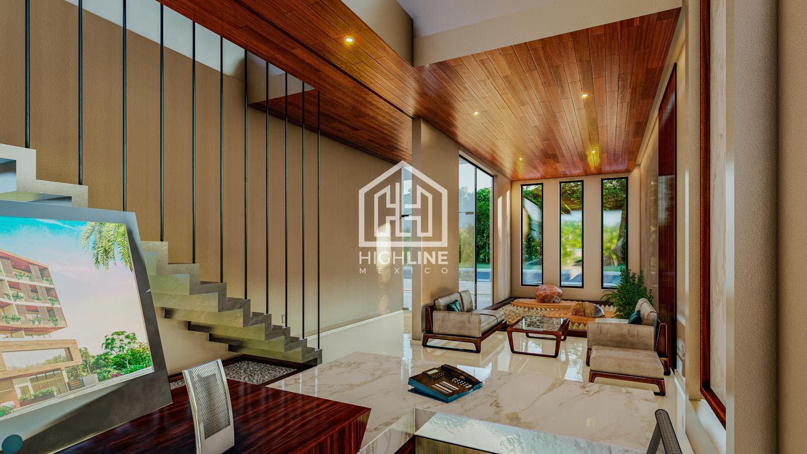 STUDIO APARTMENT WITH TERRACE FOR SALE. PUERTO MORELOS. ROOFTOP, GYM, AND POOL.