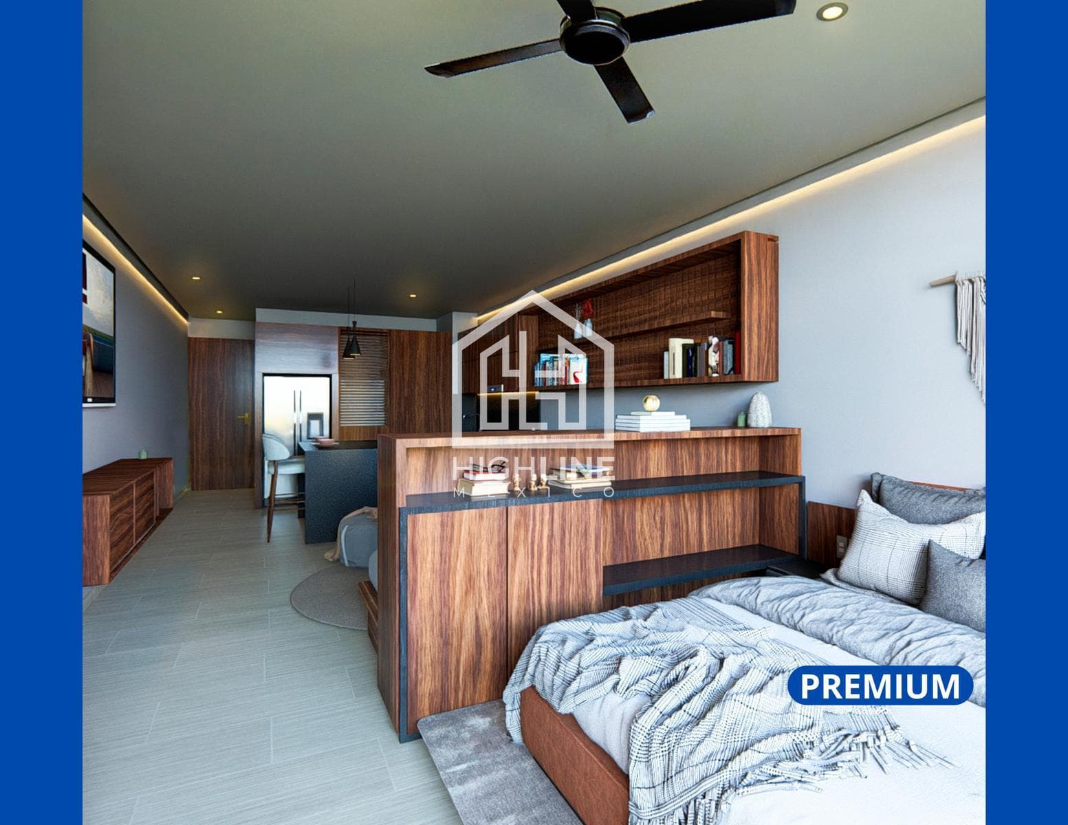 STUDIO APARTMENT WITH TERRACE FOR SALE. PUERTO MORELOS. ROOFTOP, GYM, AND POOL.