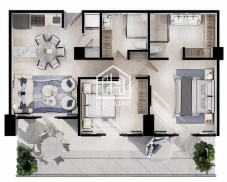 2-Bedroom Apartment in Cancún with 50 Amenities, High Resale Value, View of Nichupté Lagoon