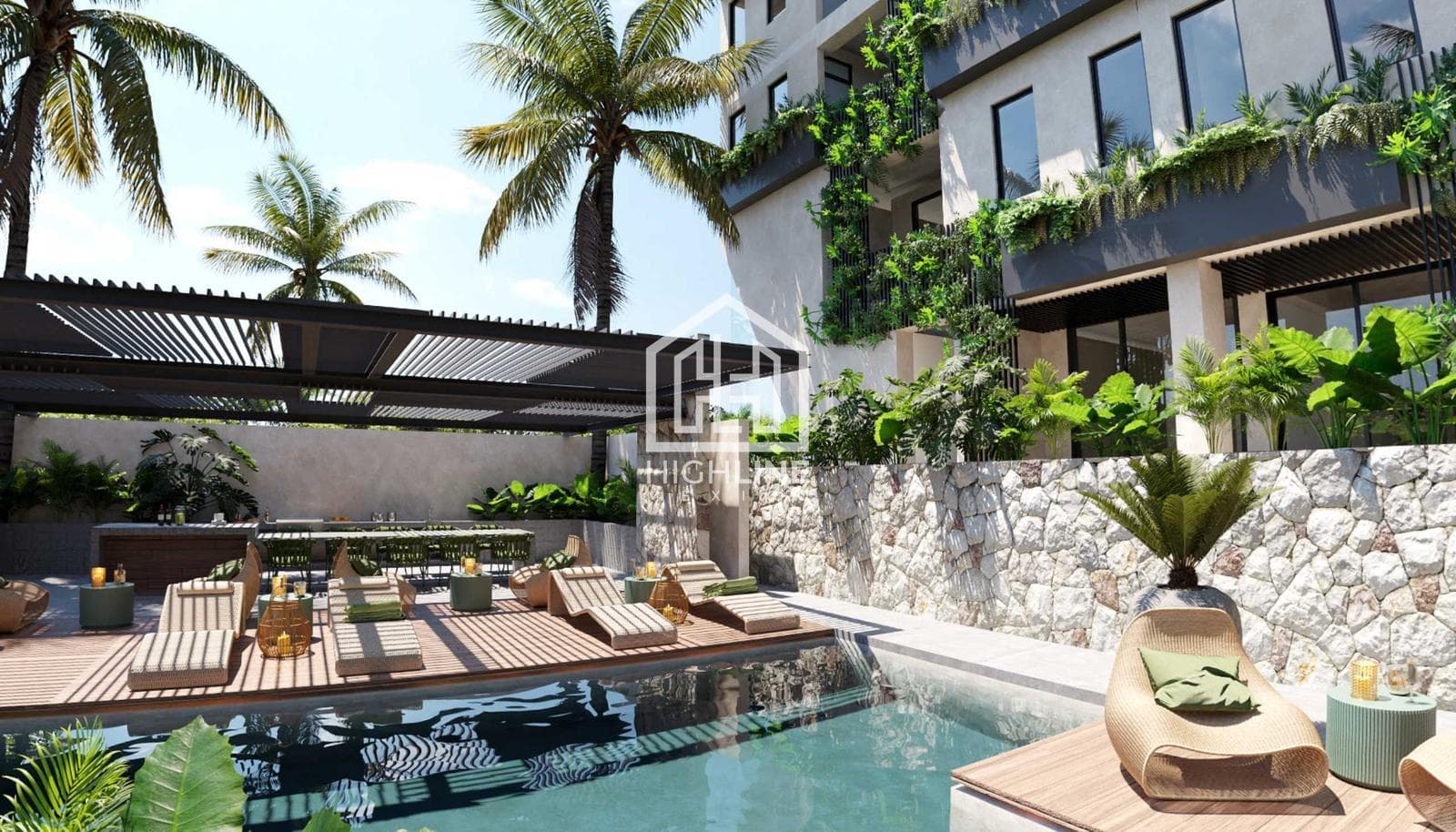 APARTMENT FOR SALE IN CANCUN: 1 BEDROOM WITH POOL, GYM, AND LOBBY