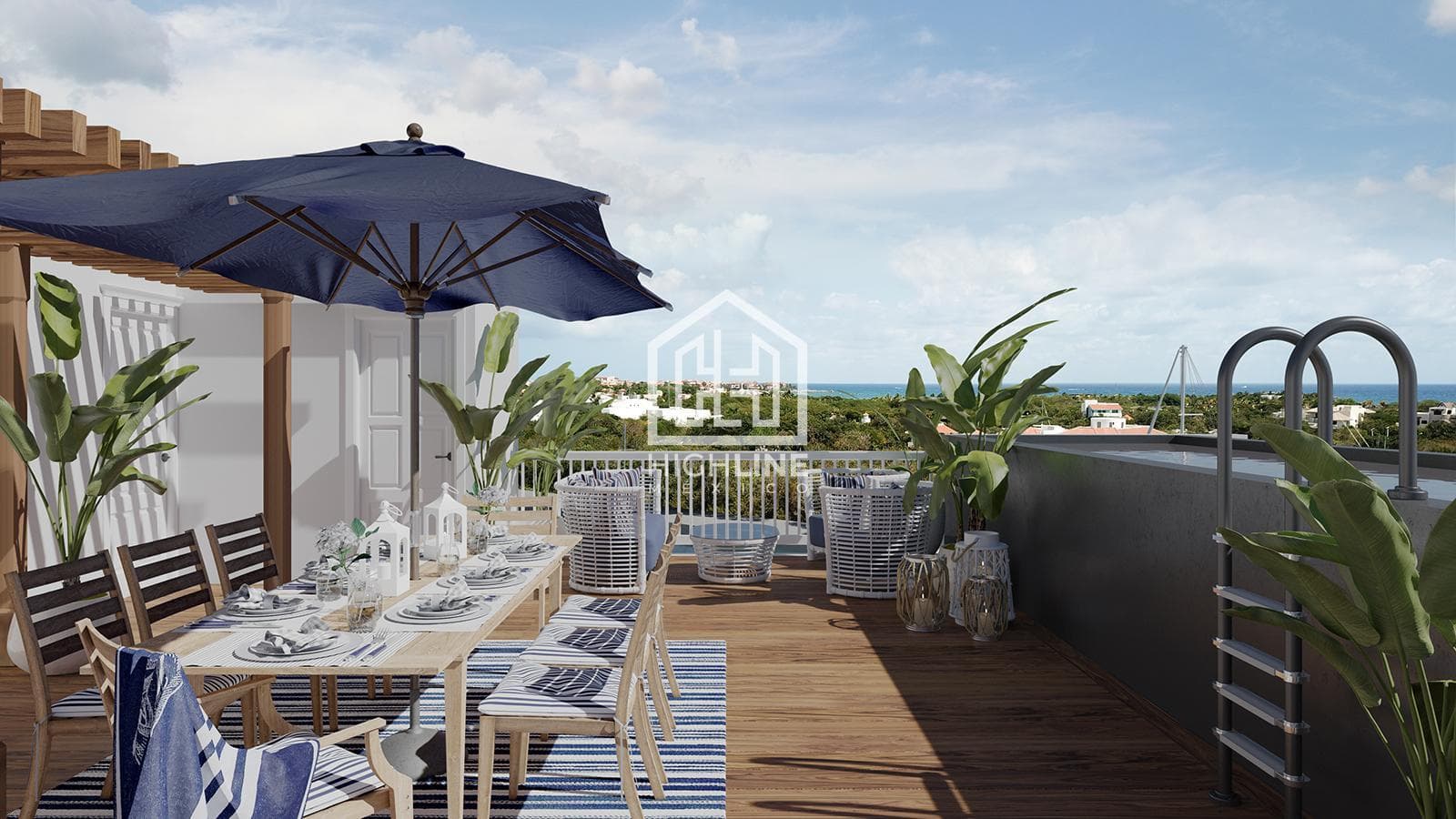 2-Bedroom Penthouse with Access to the Marina and Yacht Club