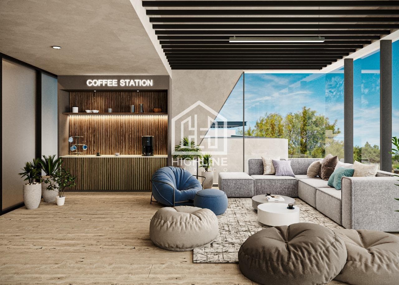 APARTMENT FOR SALE IN CANCUN: 2 BEDROOMS WITH A PADDLE POOL, CHILDREN'S PLAYGROUND, AND ROOFTOP