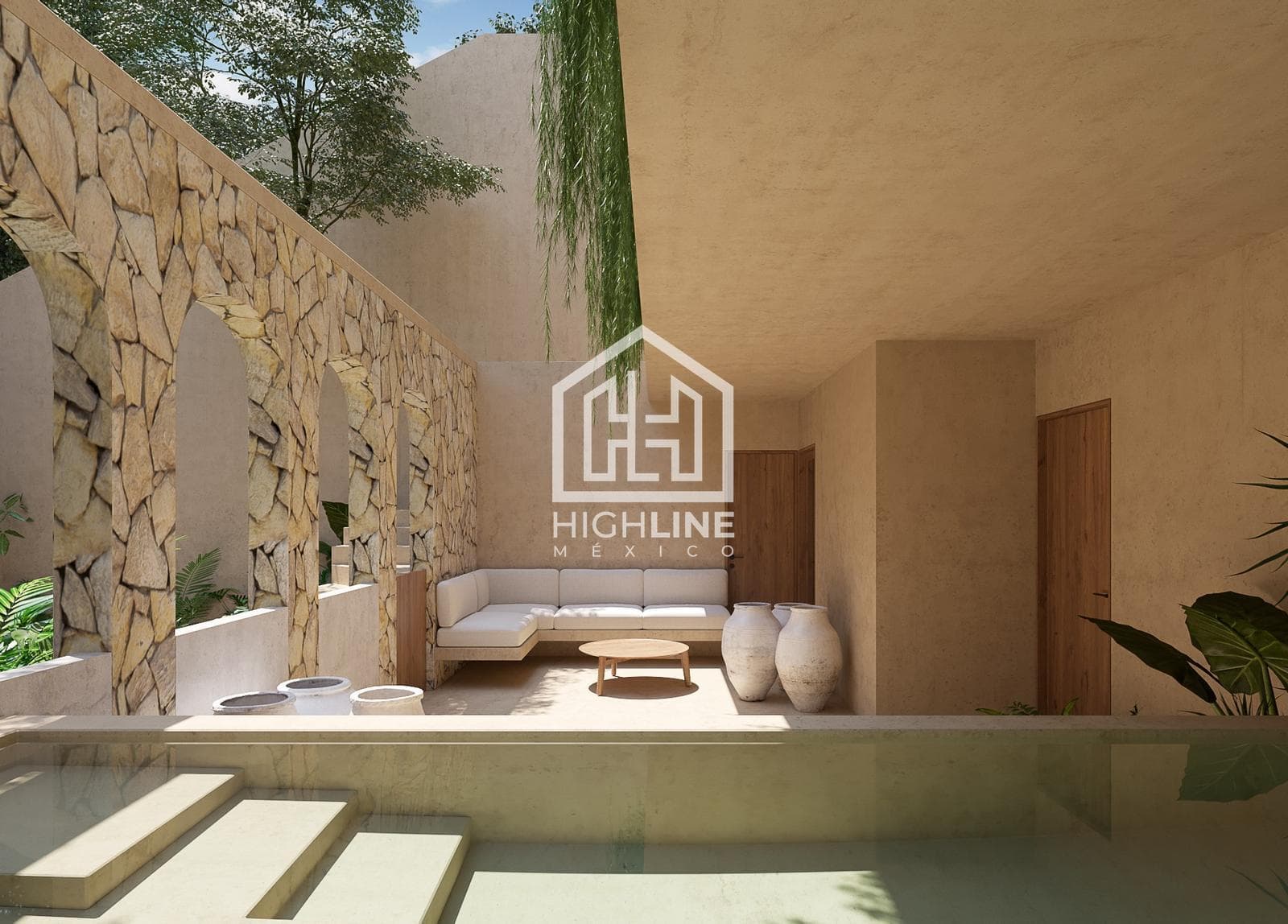 APARTMENT FOR SALE IN TULUM: 2 BEDROOMS WITH A BAR AND A POOL