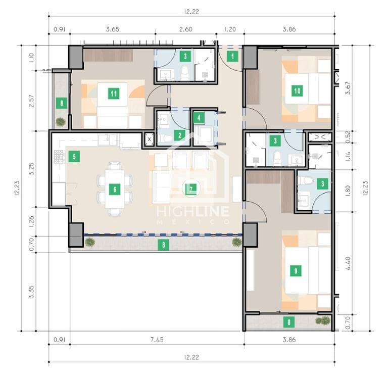 1-Bedroom Apartment in Cancún, LIMITED OFFER, Gym, Spa, Pet-Friendly