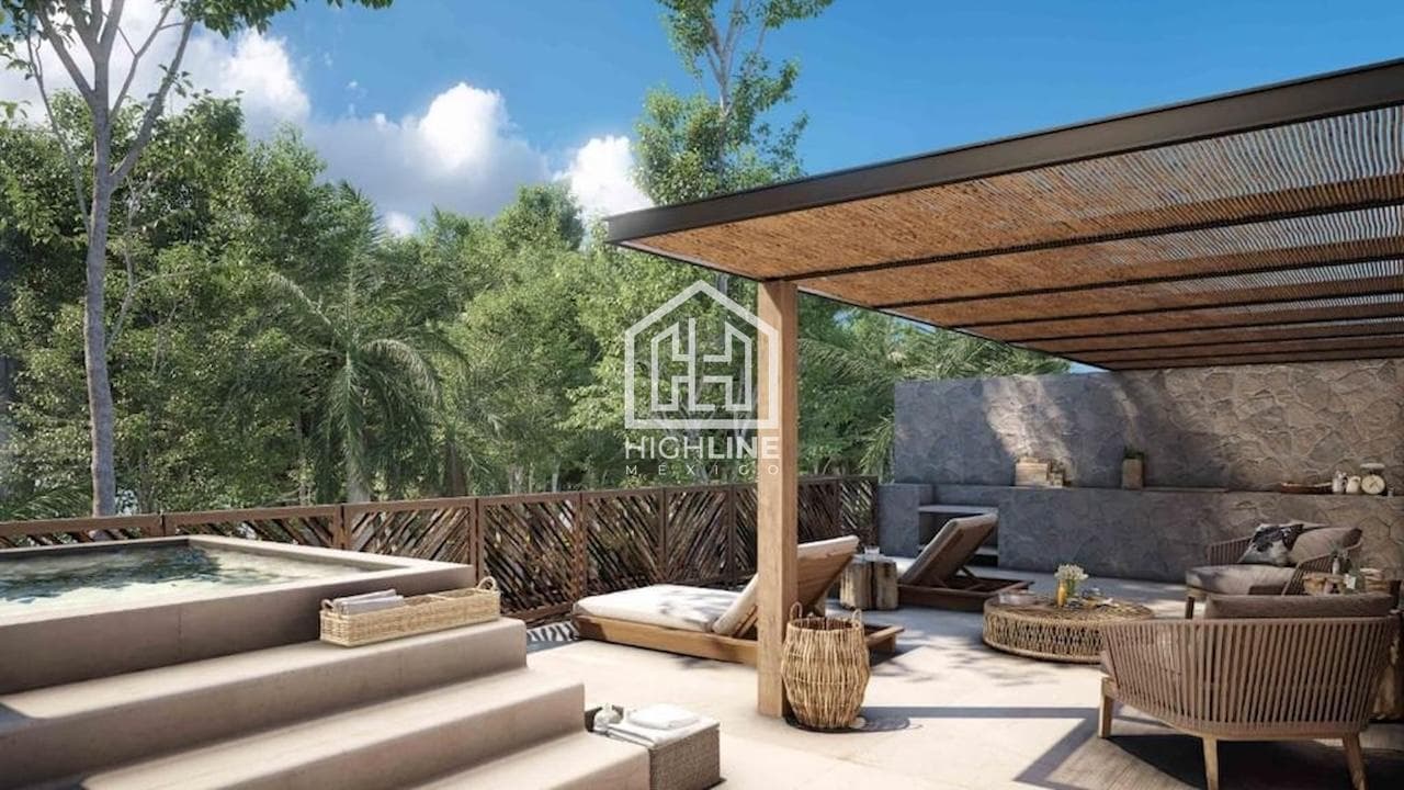 APARTMENT FOR SALE IN TULUM: 1 BEDROOM, POOL, GYM, YOGA, NEAR THE BEACH, PET-FRIENDLY