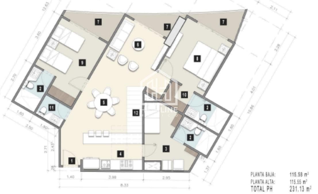 Penthouse for Sale in Cancún: 3 Bedrooms, Private Pool, and Panoramic View of Nichupte Lagoon
