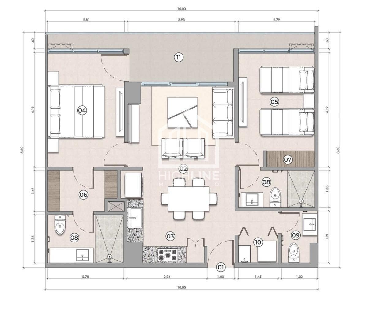 2-BEDROOM APARTMENT / ACCESS CONTROL, HOTEL-STYLE AMENITIES / PRE-SALE / CAPITAL GAINS.