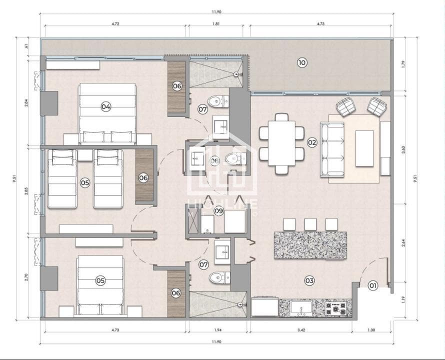 2-BEDROOM APARTMENT / ACCESS CONTROL, HOTEL-STYLE AMENITIES / PRE-SALE / CAPITAL GAINS.