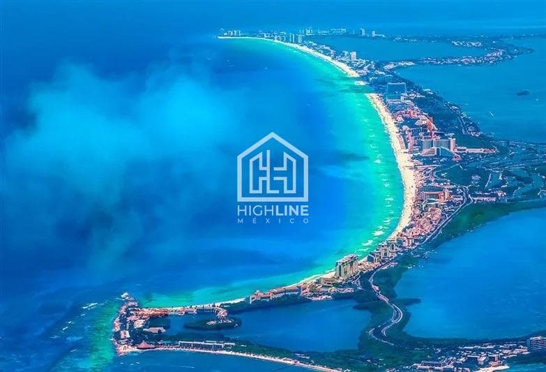 Studio apartment in Cancún, 15-year in-house financing, gym, infinity pool