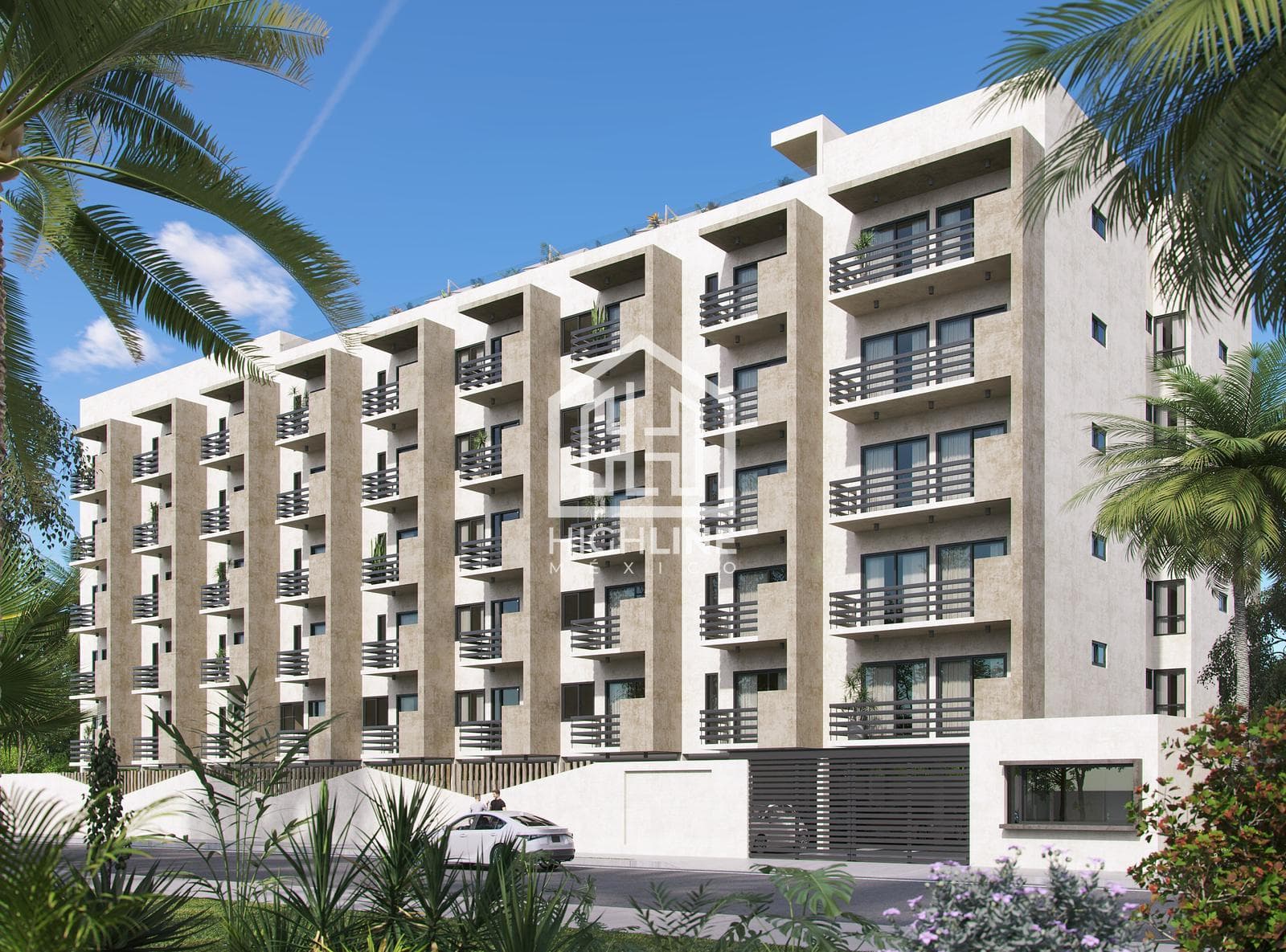Studio apartment in Cancún, 15-year in-house financing, gym, infinity pool