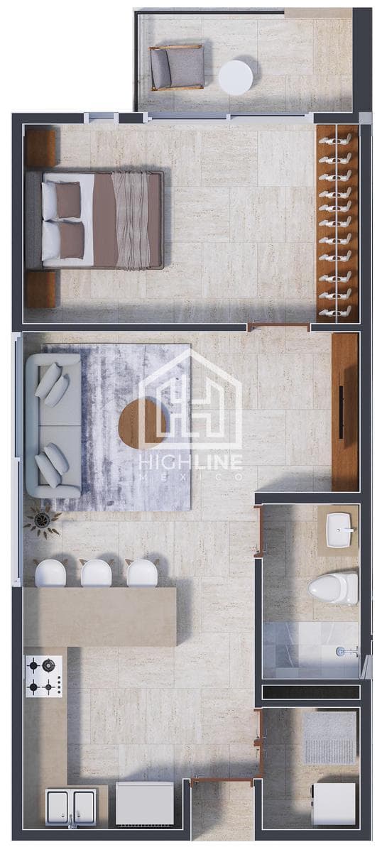 1-Bedroom Apartment in Cancún with 15-Year Financing | High-Appreciation Area | Rooftop | Gym