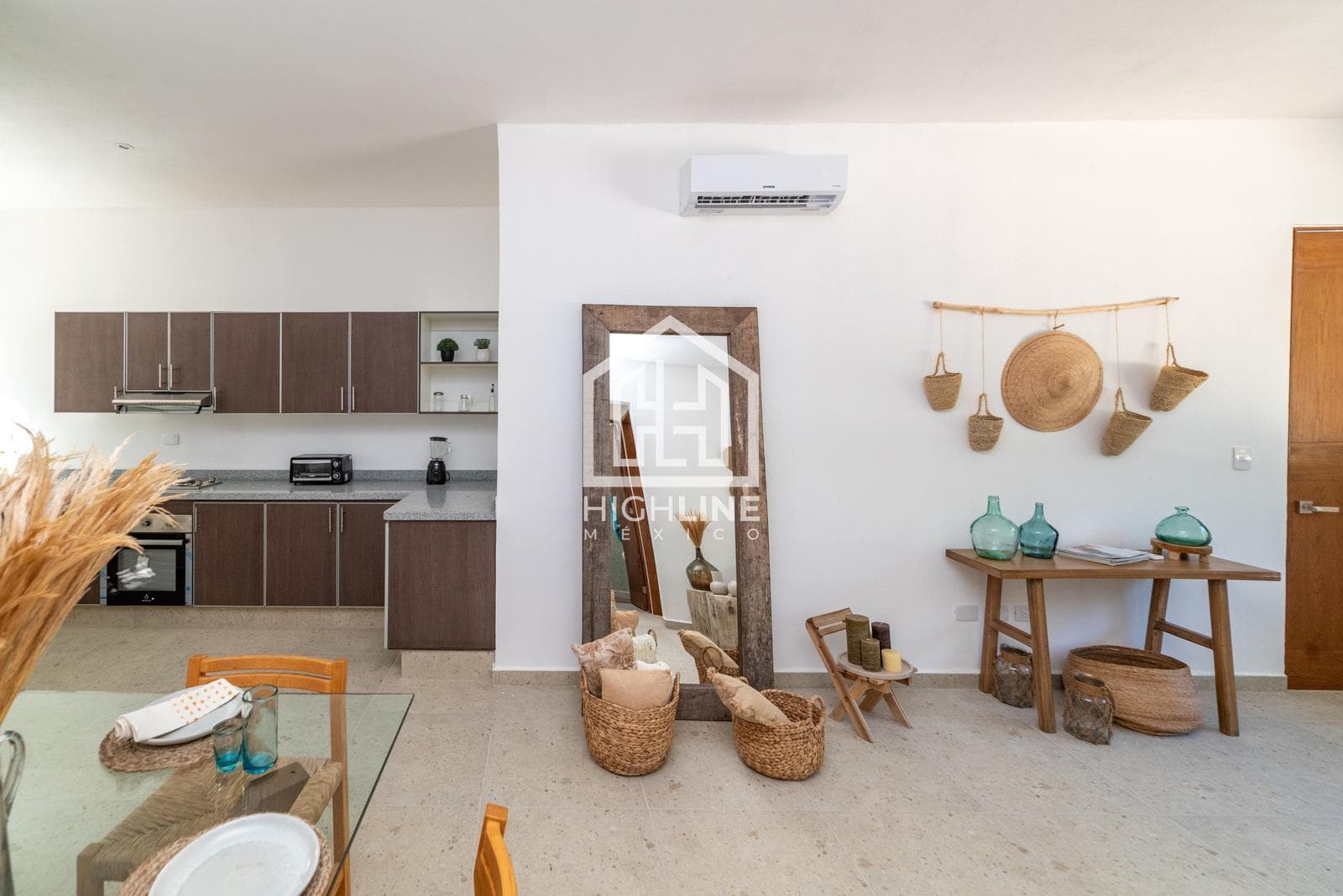 2-bedroom apartment in Tulum, ground floor with a terrace and private pool, 15 minutes from the beach
