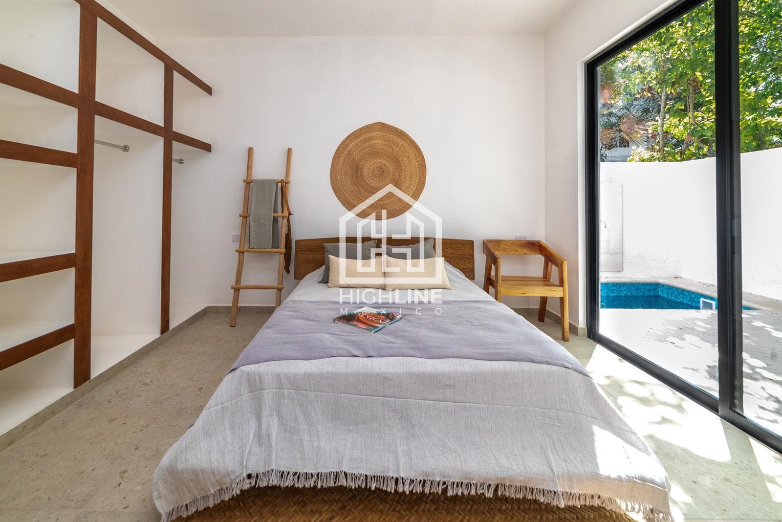 2-bedroom apartment in Tulum, ground floor with a terrace and private pool, 15 minutes from the beach