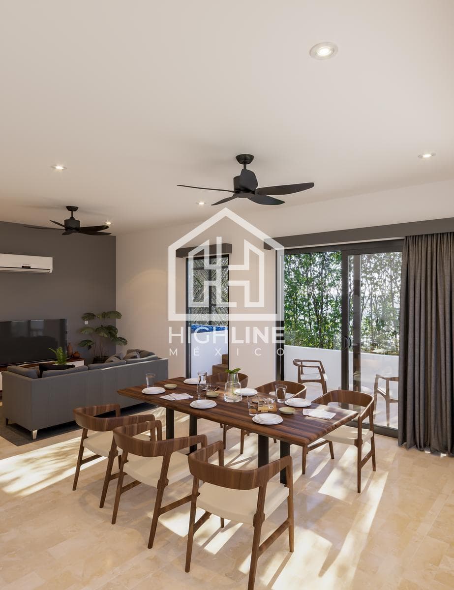 2-BEDROOM APARTMENT WITH LOCK-OFF / PRE-SALE / TULUM / 10% DISCOUNT / 7 MINUTES FROM THE BEACH / ROI.