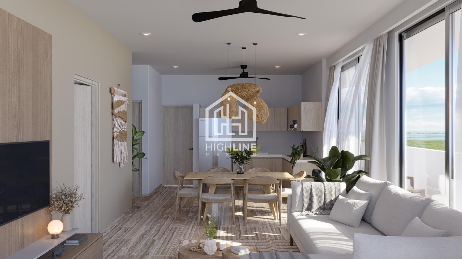 1-bedroom apartment for sale in Cancún in an exclusive condominium with a pool and gym