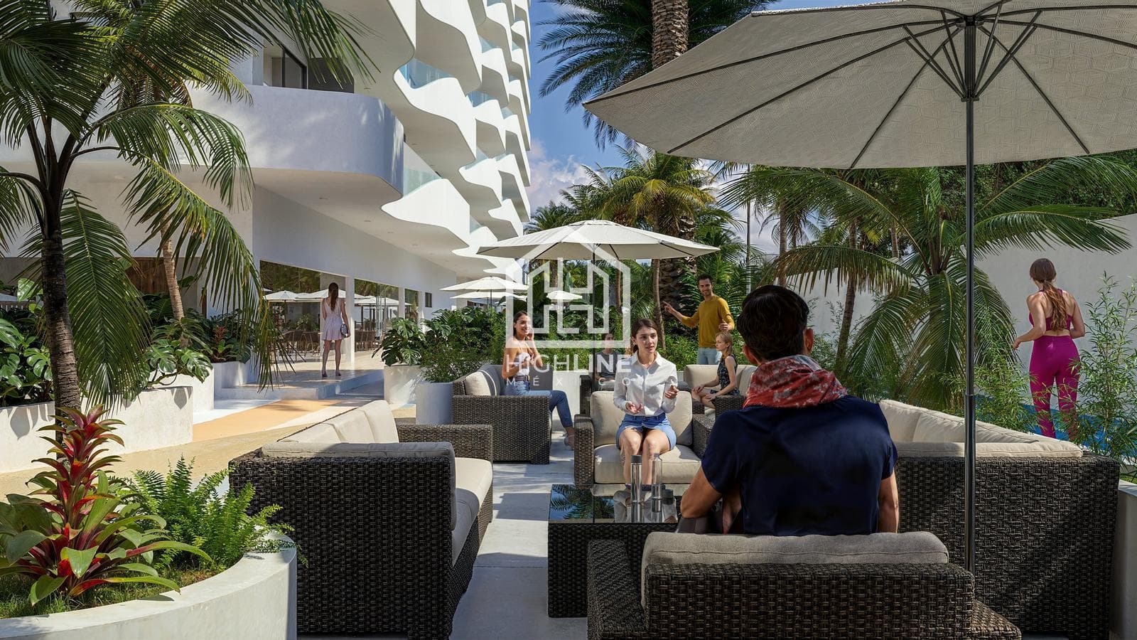 1-bedroom apartment for sale in Cancún in an exclusive condominium with a pool and gym