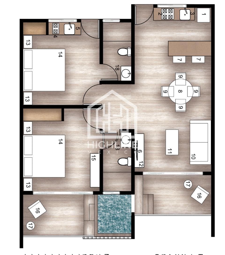 2-BEDROOM APARTMENT JUST MINUTES FROM THE BEACH / TULUM / 15% DOWN PAYMENT / GUARANTEED RENTAL INCOME.