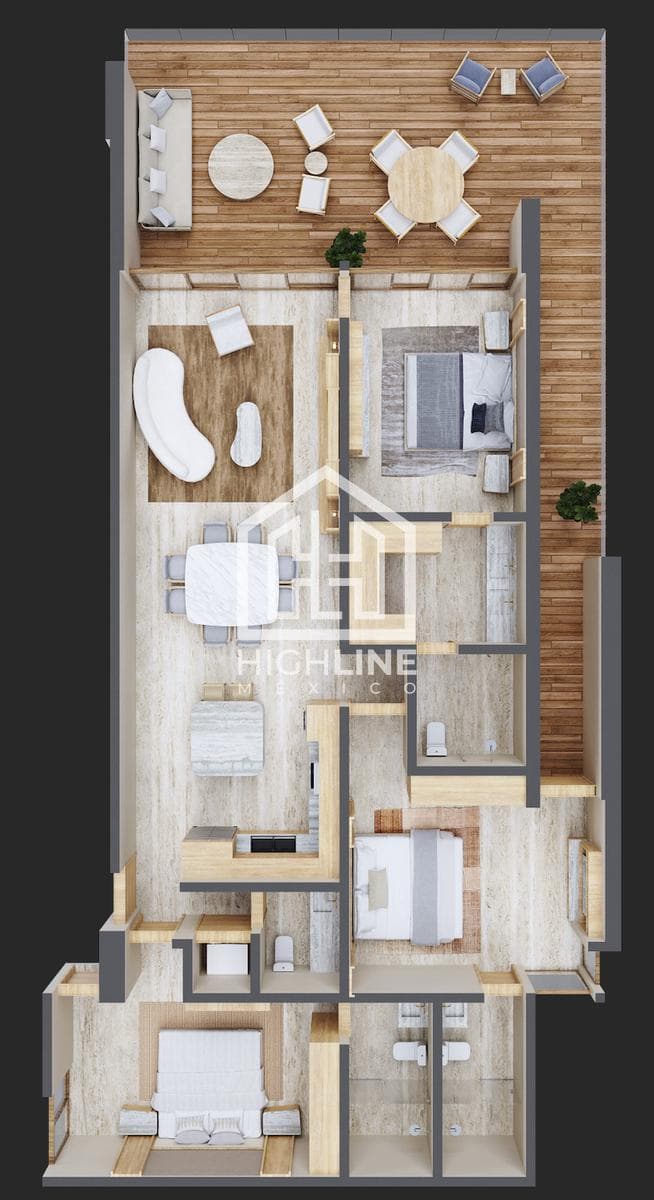 3-BEDROOM OCEANFRONT APARTMENT / PRE-SALE / PLAYA DEL CARMEN / CAPITAL GAINS / ROI.