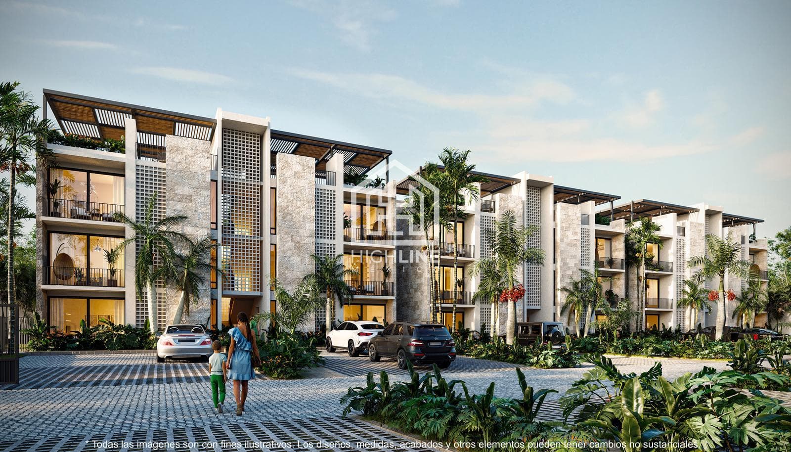3-Bedroom Apartment in Playa del Carmen, 110 m², with a Private Terrace