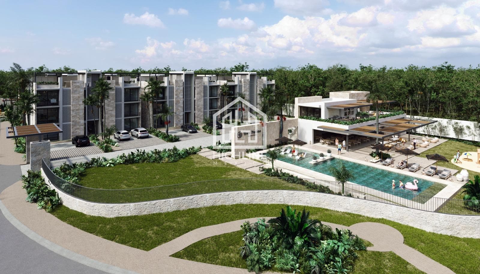 3-Bedroom Apartment in Playa del Carmen, 110 m², with a Private Terrace