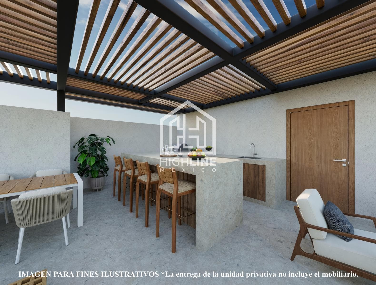 Apartment in Playa del Carmen, 110 m2 with a clubhouse