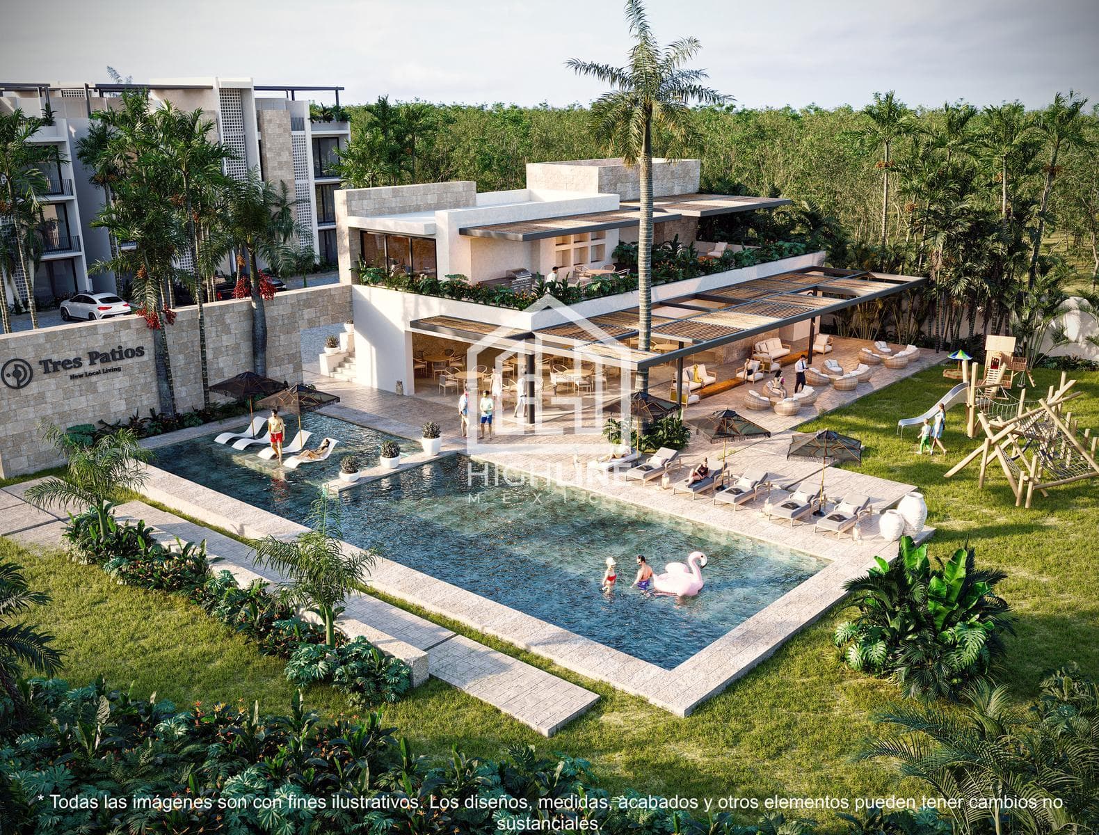 Penthouse in Playa del Carmen, 110 m2, pool, clubhouse