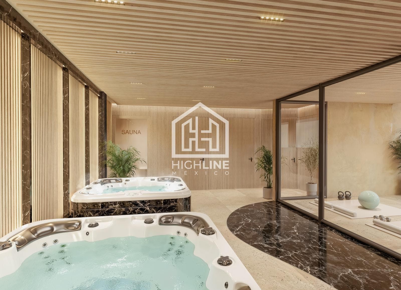 APARTMENT FOR SALE IN TULUM: 1 BEDROOM WITH BAR, SPA, GYM, AND POOL