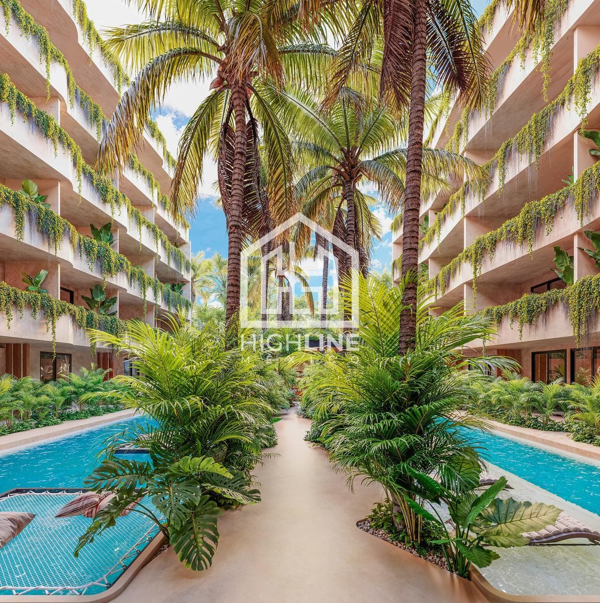 APARTMENT FOR SALE IN TULUM: 1 BEDROOM WITH A LOUNGE AREA, LOBBY, AND RESTAURANTS