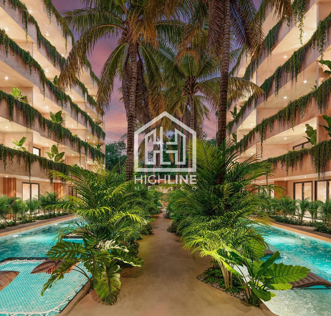 APARTMENT FOR SALE IN TULUM: 1 BEDROOM WITH A LOUNGE AREA, LOBBY, AND RESTAURANTS