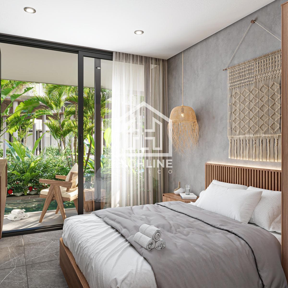 APARTMENT FOR SALE IN TULUM: 2 BEDROOMS WITH A POOL, YOGA AREA, AND SPA