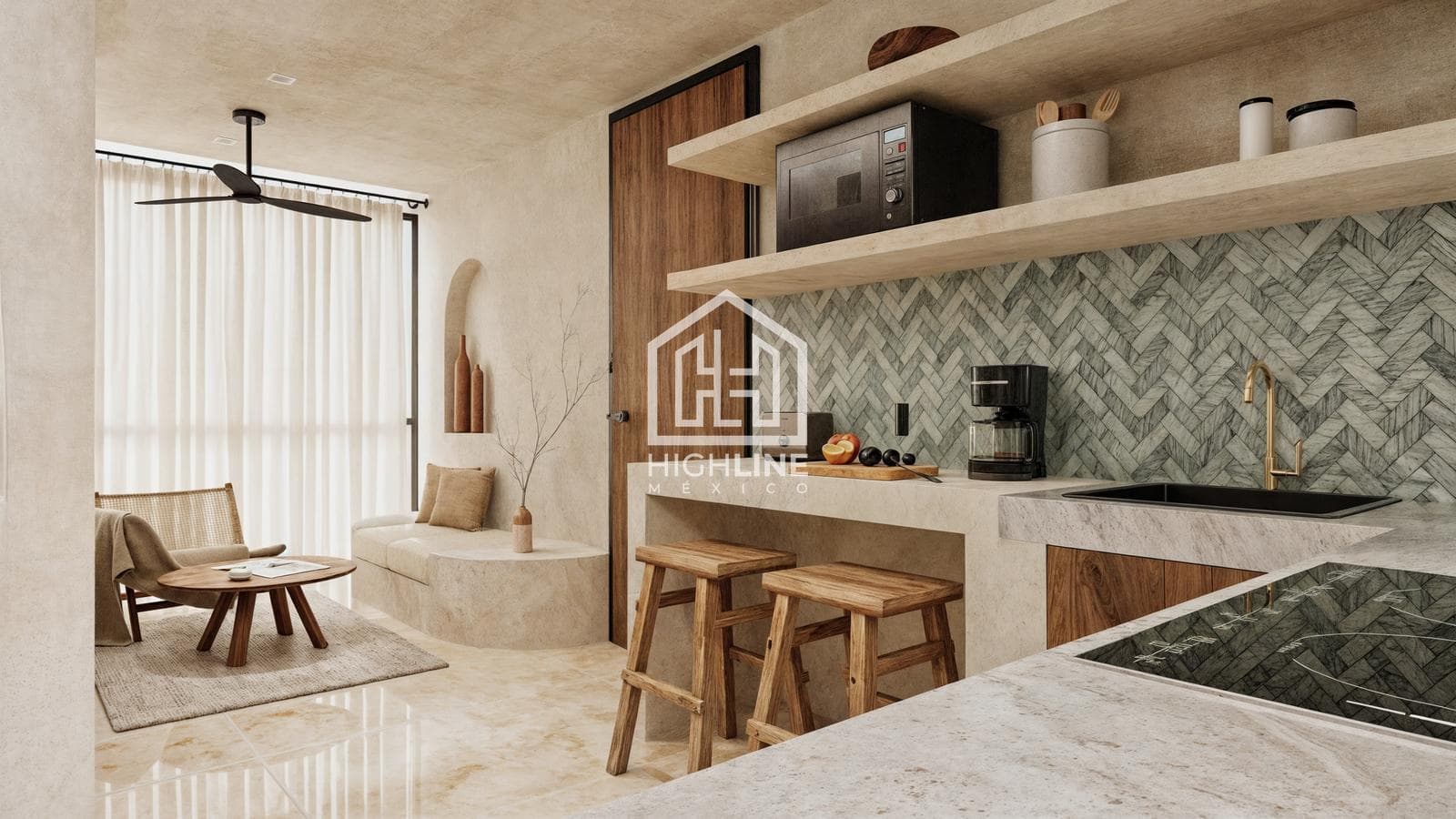Apartment in Playa del Carmen, 1 bedroom, on 5th Avenue, with ocean views