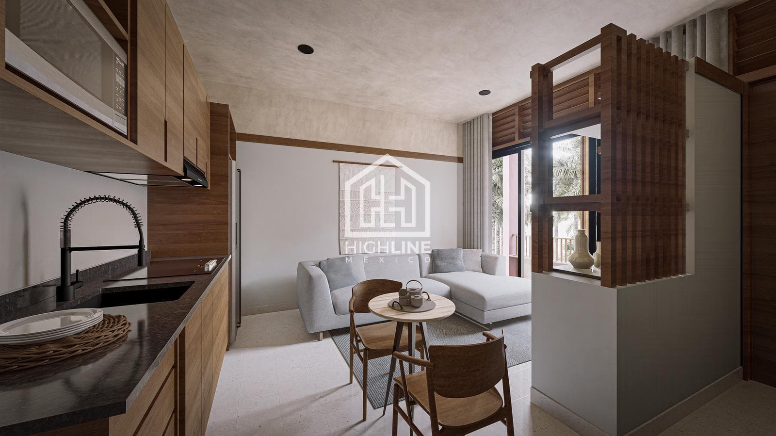 2-BEDROOM APARTMENT / GARDEN / FOR SALE / COZUMEL / STEPS FROM THE BEACH / CAPITAL GAINS / ROI