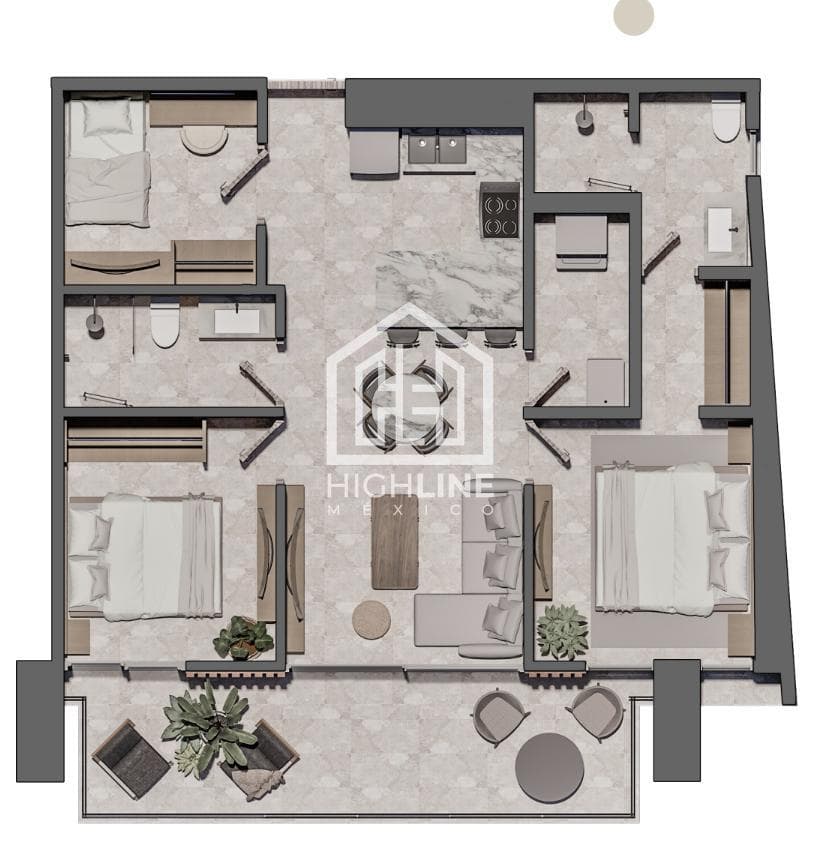 DEPARTAMENTO 2 RECAMARAS/ PREVENTA/ CANCUN/ RESIDENCIAL/ GOLF/ AMENIDADES Y SEGURIDAD.