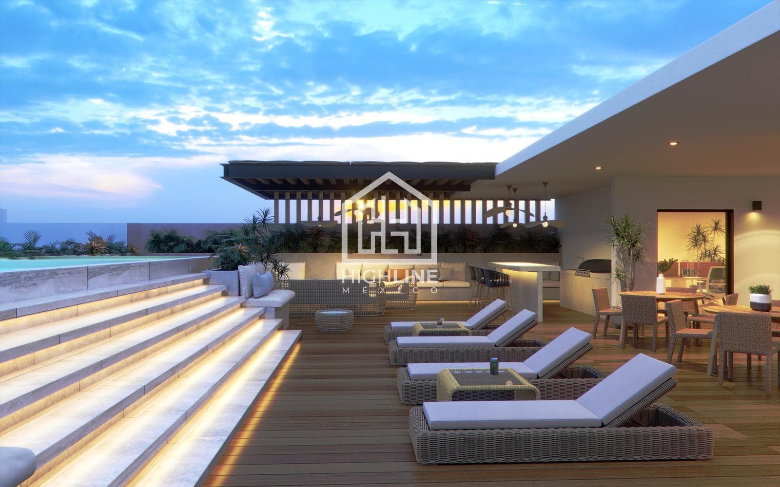 Apartment for SALE in Playa del Carmen, 2 bedrooms, with a pool overlooking the ocean