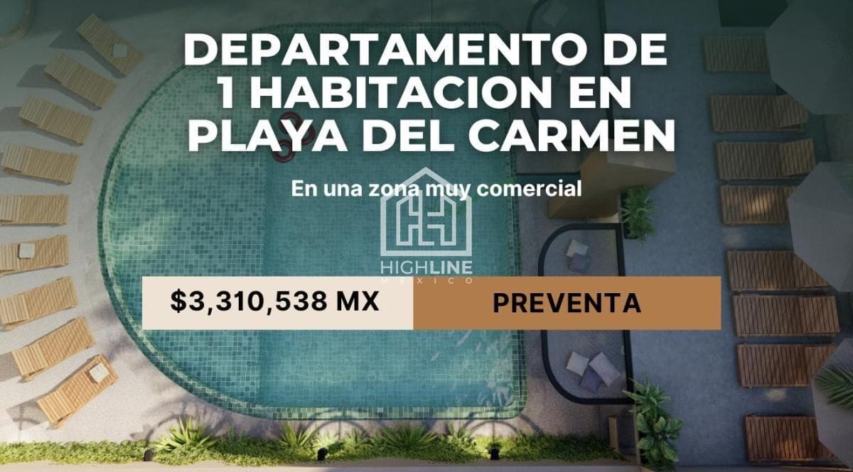 Apartment for Sale in Playa del Carmen, 2 bedrooms, 110 m2
