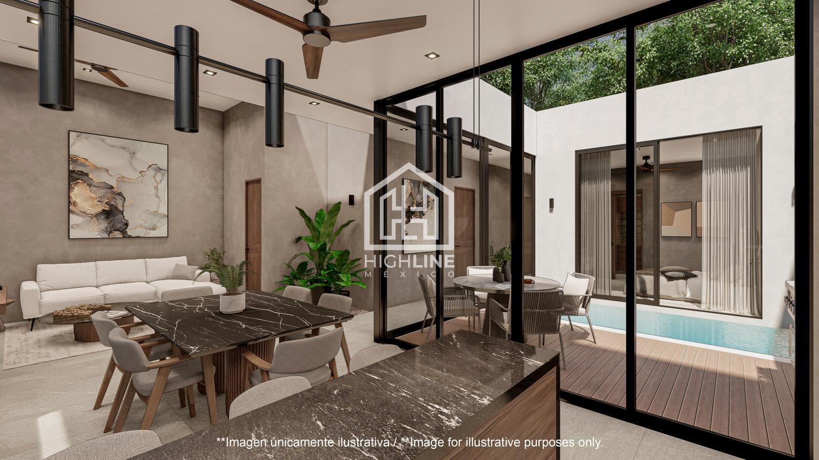 House in Tulum, FOR SALE, 3 bedrooms, with access to a golf course