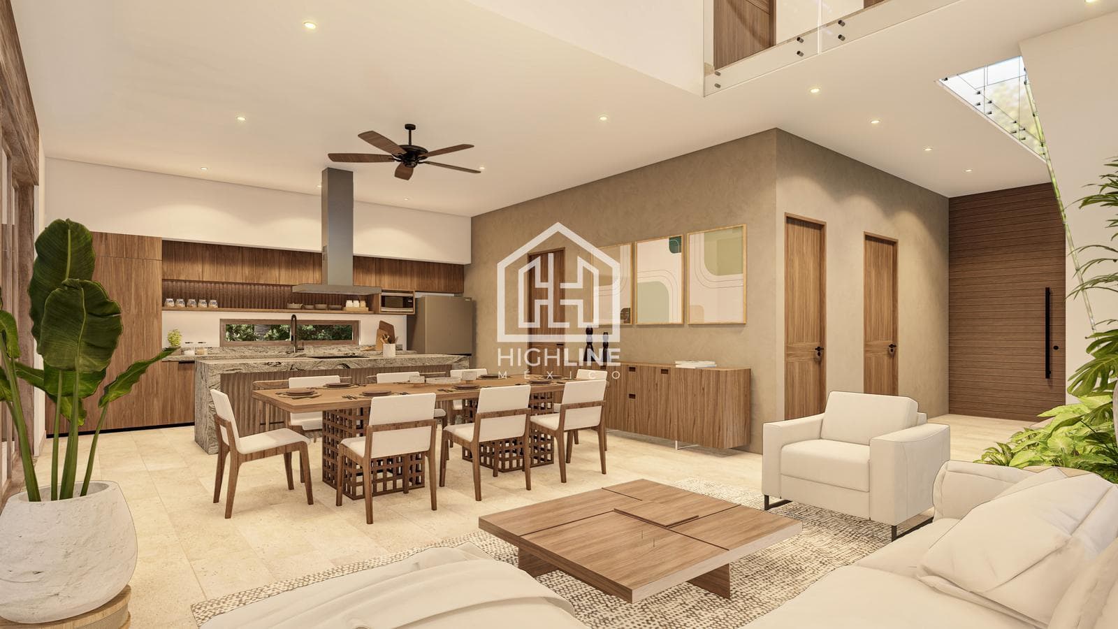 House for SALE in Tulum, 3 bedrooms, with access to a golf course