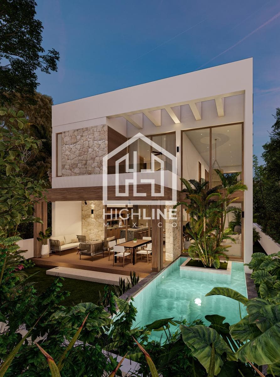 House for SALE in Tulum, 3 bedrooms, with access to a golf course