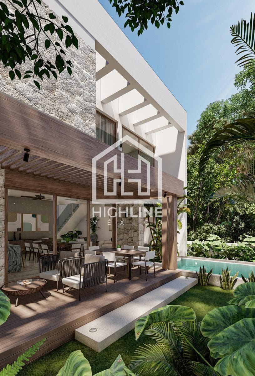 House for SALE in Tulum, 3 bedrooms, with access to a golf course