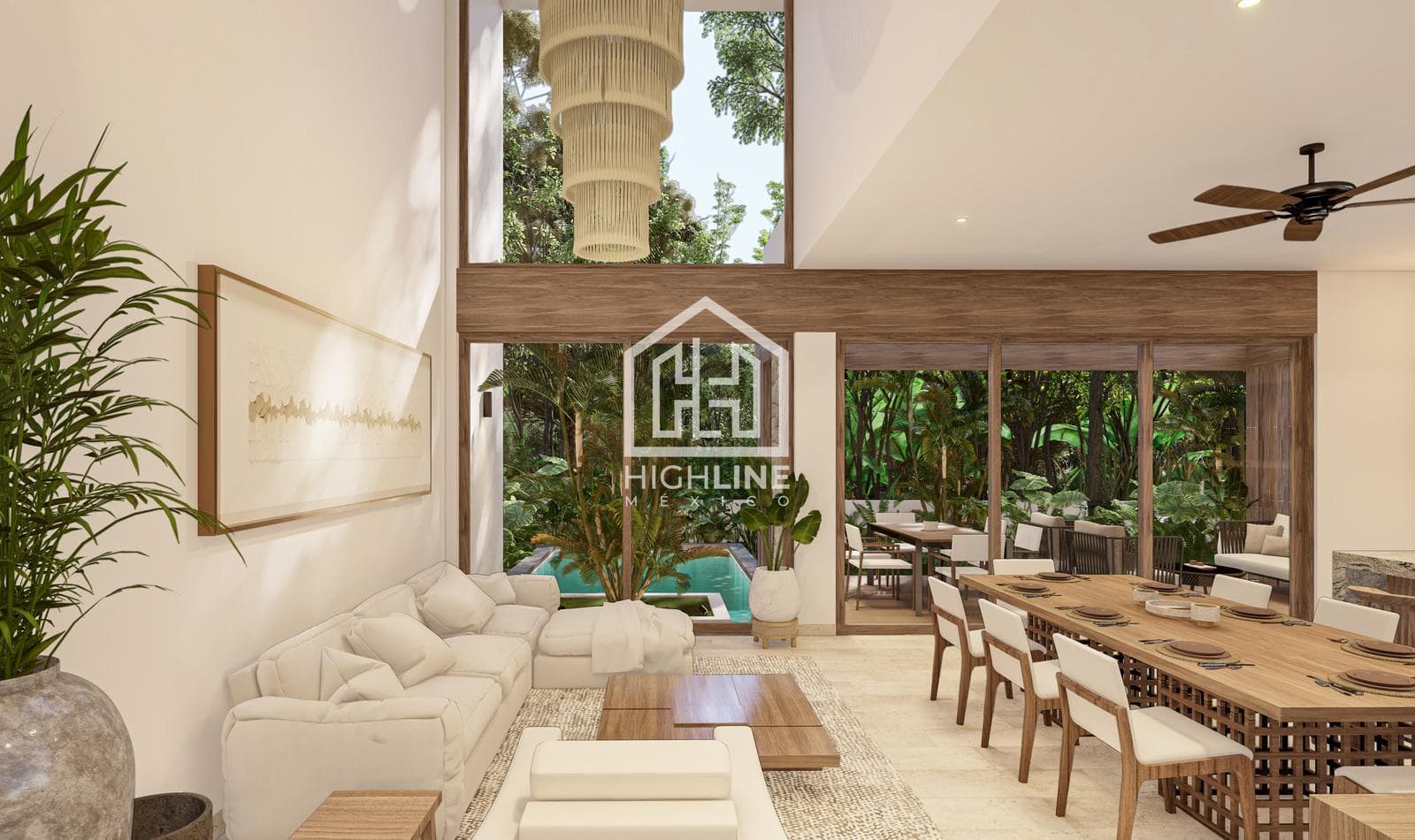 House for SALE in Tulum, 3 bedrooms, with access to a golf course