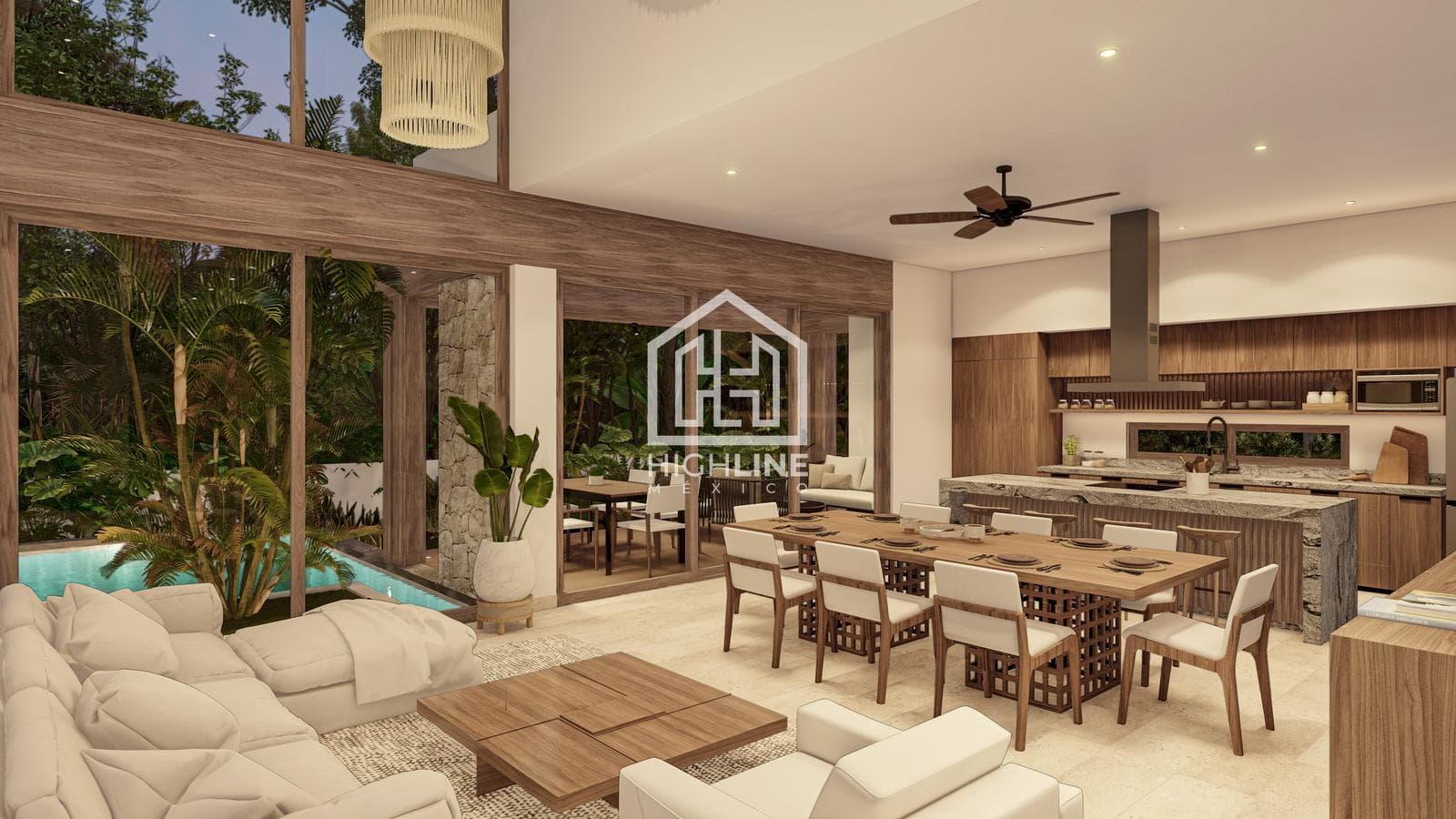 House for SALE in Tulum, 3 bedrooms, with access to a golf course