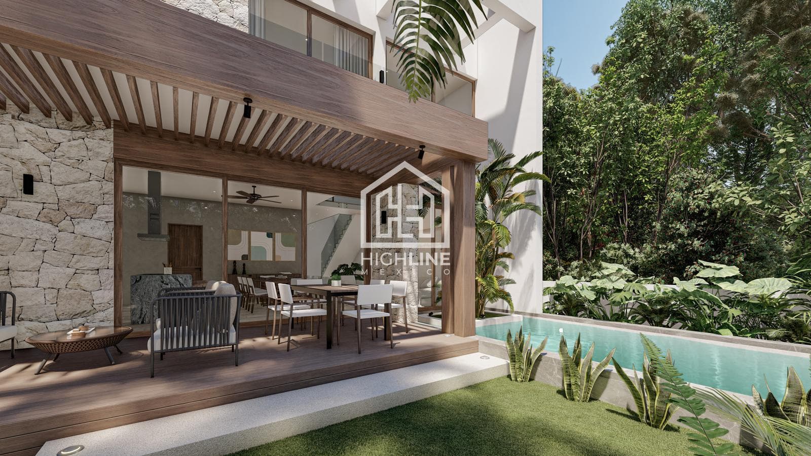 House for SALE in Tulum, 3 bedrooms, with access to a golf course