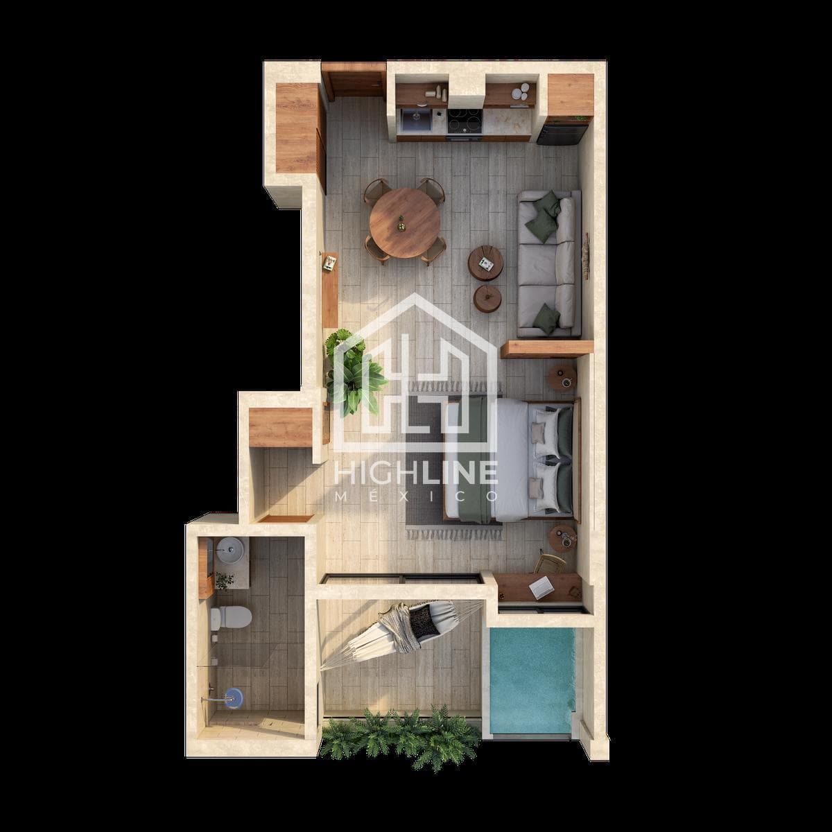 1-BEDROOM APARTMENT / FOR SALE / OCEANFRONT / MAHAHUAL / CAPITAL GAINS / ROI / DIVING.