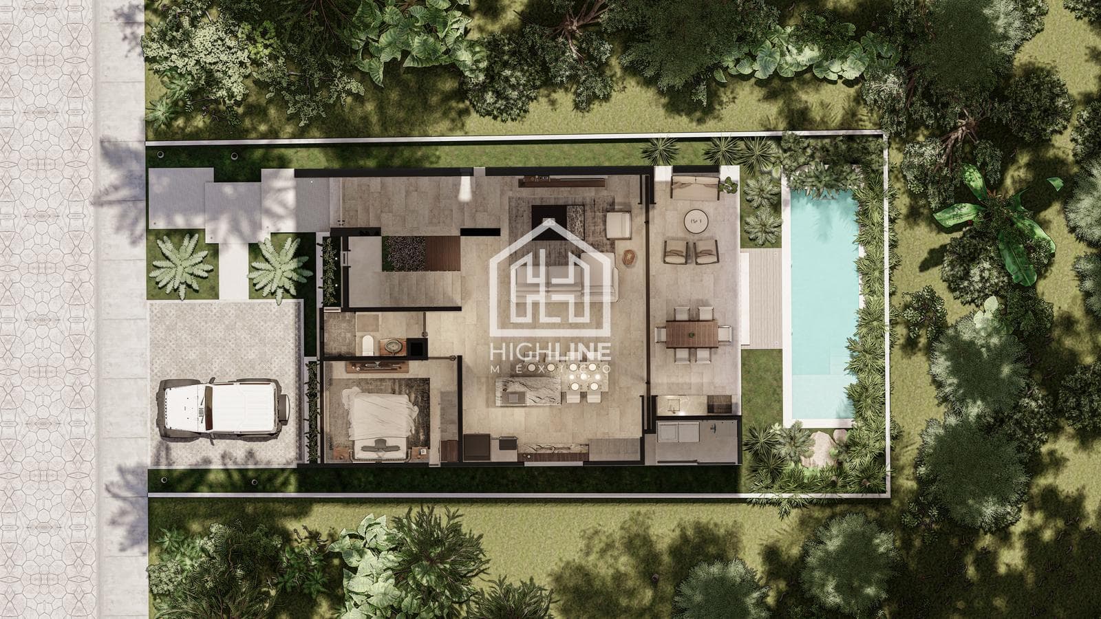 House for SALE in Tulum, 3 bedrooms, pool, golf course access, exclusive neighborhood