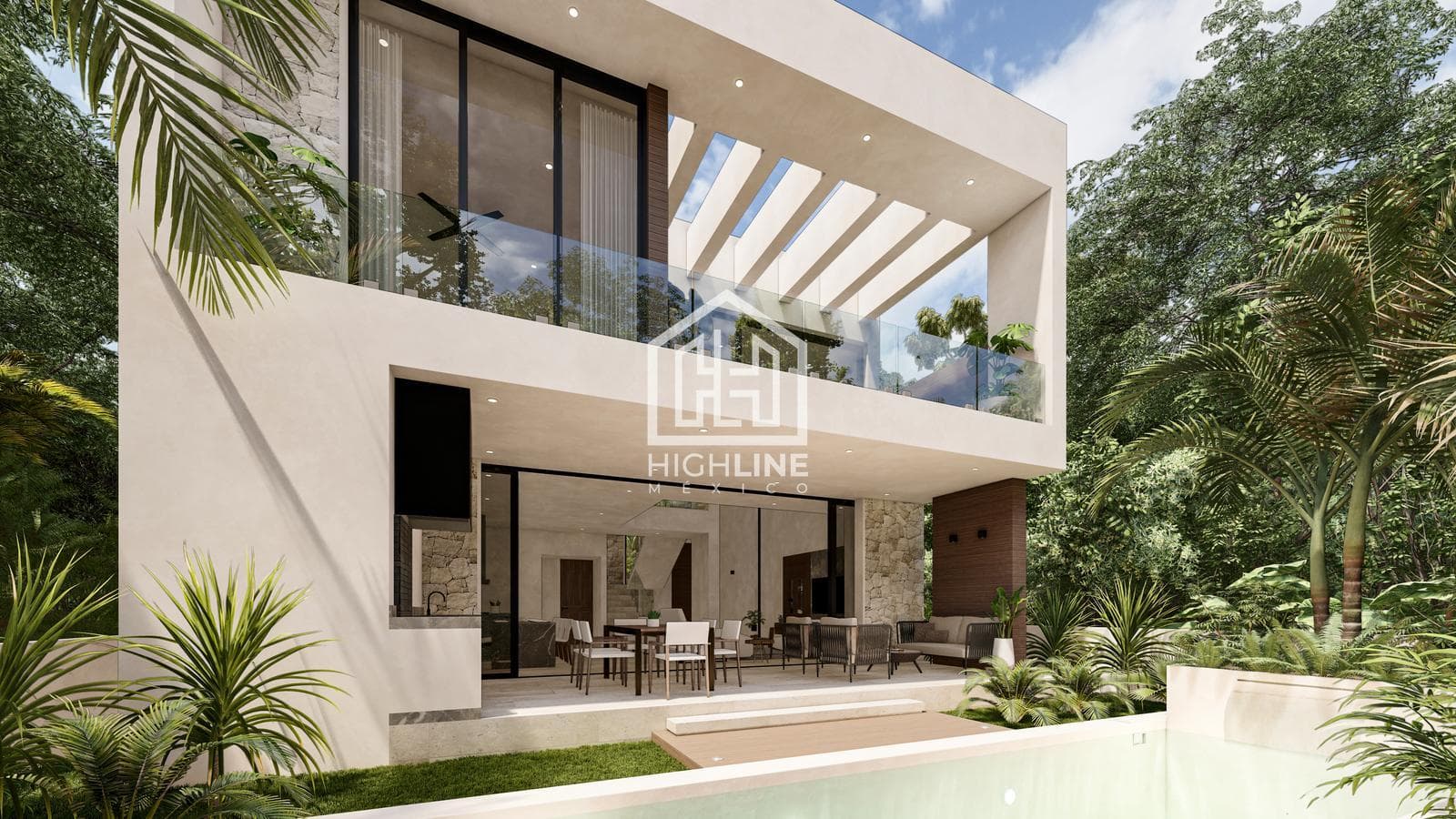 House for SALE in Tulum, 3 bedrooms, pool, golf course access, exclusive neighborhood