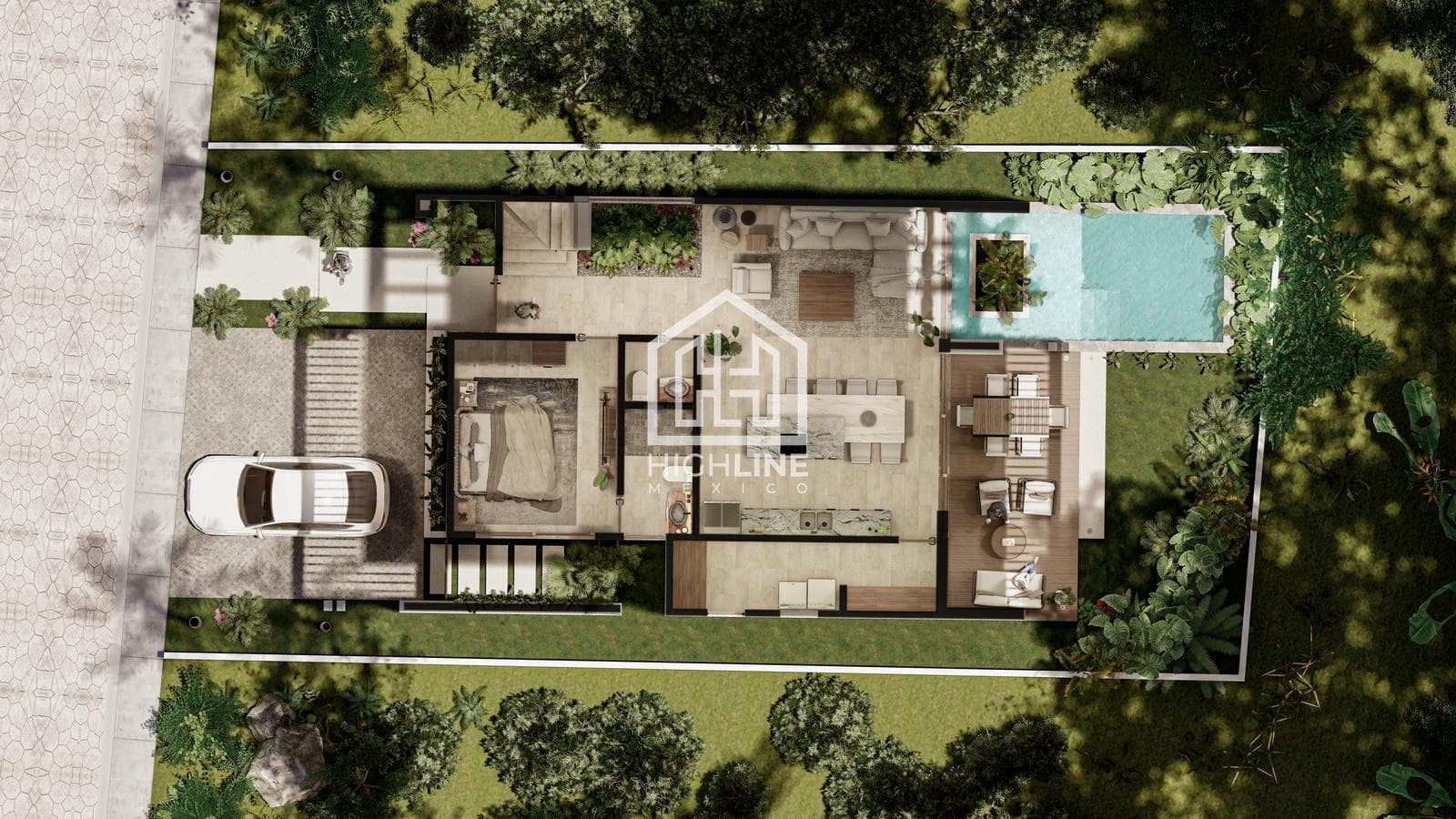 House for SALE in Tulum, 3 bedrooms, pool, golf course access, exclusive neighborhood
