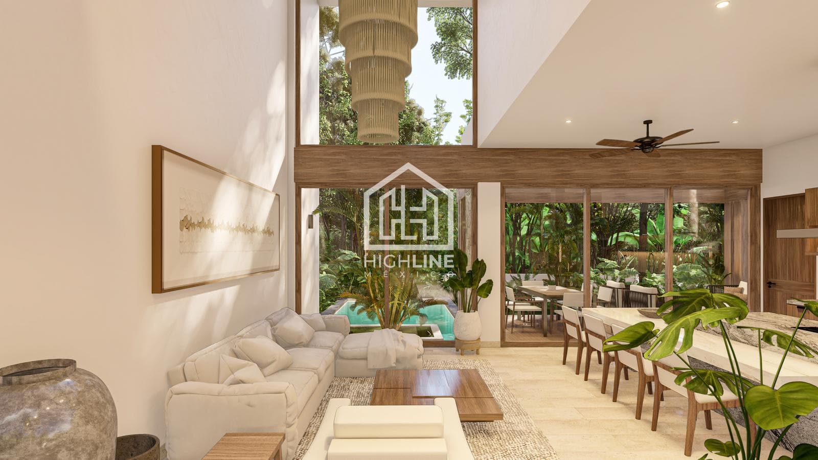 House for SALE in Tulum, 3 bedrooms, pool, golf course access, exclusive neighborhood