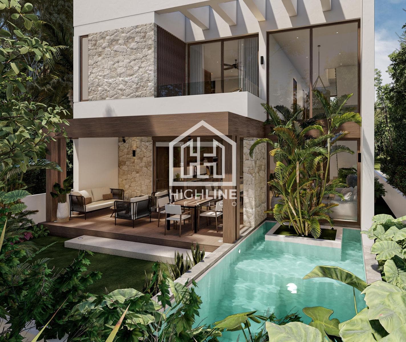 House for SALE in Tulum, 3 bedrooms, pool, golf course access, exclusive neighborhood